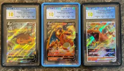 Pokemon Japanese VSTAR Universe SAR Charizard V & Charizard VSTAR CGC 10 Perfect - Image 1