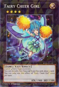 1x (LP) Fairy Cheer Girl - BP03-EN129 - Shatterfoil - 1st Edition YuGiOh - Image 1