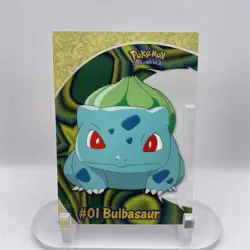 #01 Bulbasaur PC2 Pokemon Topps NM 2000 TV Series 2 Clear Card - Image 1