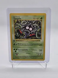 Pokemon TCG Tangela Base Set 1st Edition Shadowless Common Card NM - Image 1
