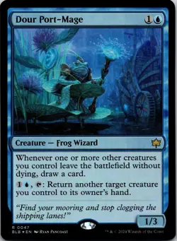 Dour Port-Mage 47 Rare Bloomburrow mtg Foil Near Mint - Image 1