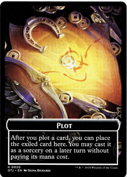 Vampire Rogue / Plot Double-Sided Token [Outlaws of Thunder Junction] Magic MTG - Image 2