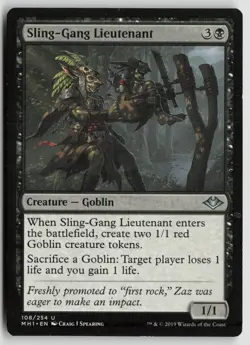 Sling-Gang Lieutenant Lightly Played 108 Modern Horizons Magic: The Gathering - Image 1