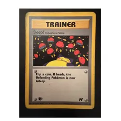 Pokemon TCG Sleep! 79/82 Team Rocket 1st Edition Regular Uncommon DAMAGED - Image 1