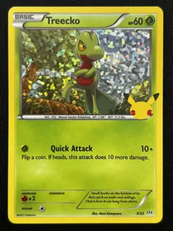 Pokemon: Treecko 003/025 2025 McDonald's 25th Anniversary Holo NM - Image 1