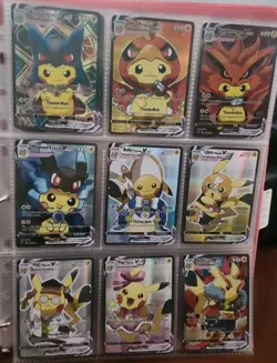 Pokemon Vcos Pikachu Fanart Cards Lot 6 - Image 1