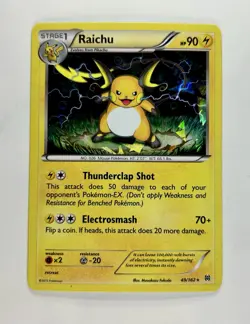 Raichu 2009 Pokemon XY Breakthrough Cracked Ice Holo #49/162 * Near Mint - Image 1