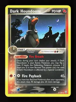 Dark Houndoom 37/109 Uncommon Team Rocket Returns Pokemon Near Mint - Image 1