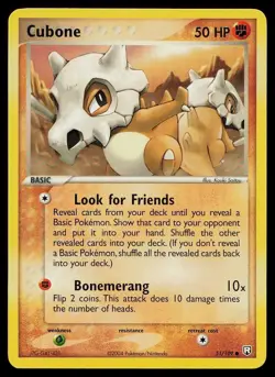 Cubone 51/109 Common Team Rocket Returns Pokemon Near Mint - Image 1