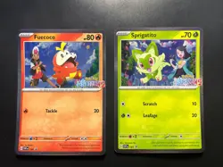 Pokemon Horizons Stamped Promo Set Fuecoco 192 /Sprigatito 191 Surging Sparks - Image 1