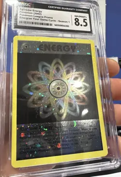 Pokemon League Promo Rainbow Energy 2002 CGC 8.5 Holo (9106) Season 1 - Image 2
