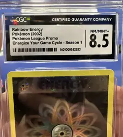 Pokemon League Promo Rainbow Energy 2002 CGC 8.5 Holo (9106) Season 1 - Image 3