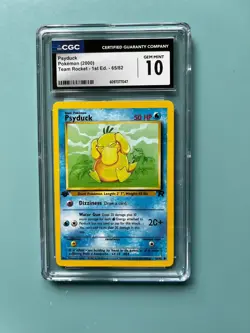 Pokemon English Psyduck 65/82 2000 Team Rocket - 1st Edition CGC 10 GEM MINT - Image 1