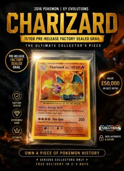 2016 Pokemon | XY Evolutions Charizard 11/108 Pre-Release Factory Sealed Grail - Image 2