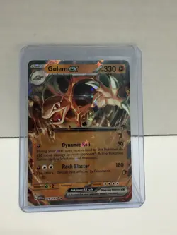 Pokemon TCG Golem EX 076/165 Scarlet & Violet Holo Double Rare - Image 1