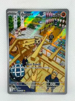 Pokemon Twilight Masquerade - Timburr 183/167 - Illustration Rare - NM/M - Image 1