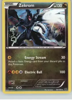 Zekrom 64/108 Holo Rare Roaring Skies Pokemon Holo Near Mint - Image 1