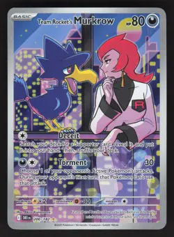 Team Rocket's Murkrow 200/182 Pokemon TCG Destined Rivals NM - Image 1