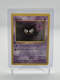 Gastly 1st Edition 50/102 Shadowless Base Set Pokemon TCG - Image 1