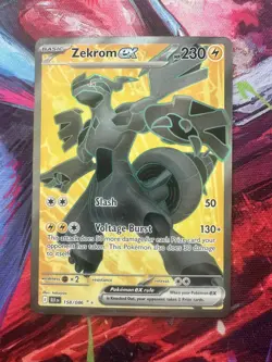 Zekrom ex 158/086 Ultra Rare Sv: Pokemon Black Bolt Holo Near Mint - Image 1