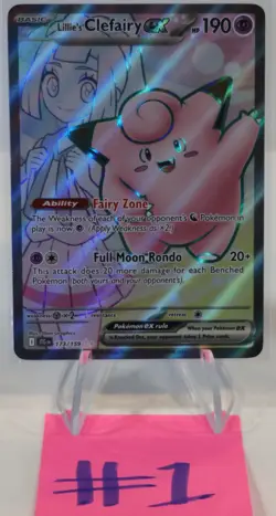 Pokemon - Lillie's Clefairy ex - 173/159 - JTG Journey Together - Full Art - Image 1