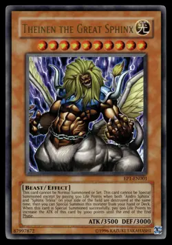 THEINEN THE GREAT SPHINX EP1-EN001 ULTRA RARE EXCLUSIVE PACK YU-GI-OH - Image 1