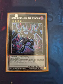Yu-Gi-Oh! Dark Rebellion Xyz Dragon CT12-EN002 Limited Edition Platinum Rare LP - Image 1