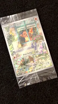 Pokemon Charmander SVP Black Star Promo Full Art Holo Card 044 2023 SEALED - Image 1