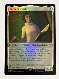 MTG Universes Beyond: Doctor Who Barbara Wright Foil 0014 NM Rare - Image 1