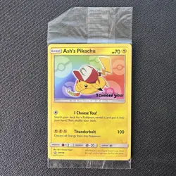 Ash's Pikachu SEALED SM108 Promo Sun & Moon Promo Pokemon TCG NM - Image 1
