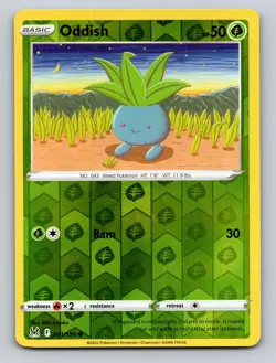 Oddish 001/196 Common Lost Origin Pokemon Reverse Holo LP - Image 1