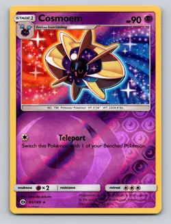 Cosmoem 65/149 Rare SM Base Set Pokemon Reverse Holo NM - Image 1