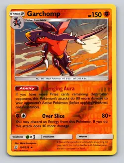 Garchomp 114/236 Holo Rare Unified Minds Pokemon Reverse Holo NM - Image 1