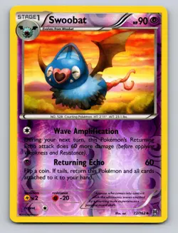 Swoobat 72/162 Uncommon BREAKthrough Pokemon Reverse Holo NM - Image 1