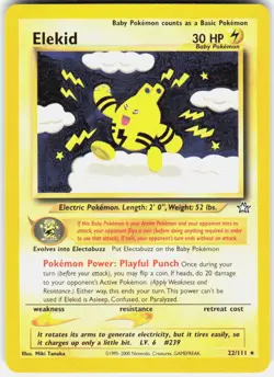 Elekid 22/111 Rare Neo Genesis Pokemon Unlimited LP - Image 1