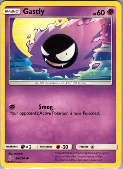Gastly 68/214 Non Holo SM - Unbroken Bonds - Pokemon Card - NM - Image 1