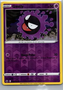 Gastly 055/198 Common - Pokemon TCG SWSH: Chilling Reign - Reverse Holo (NM) - Image 1