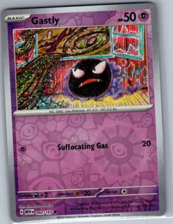 Gastly 092/165 Reverse Holo SV: Scarlet & Violet 151 - Pokemon Card - NM - Image 1