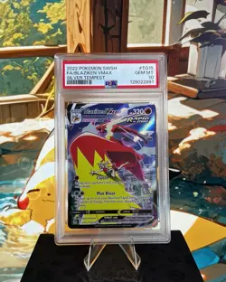 2022 POKEMON SWORD & SHIELD SILVER TEMPEST #TG15 FULL ART/BLAZIKEN VMAX PSA 10 - Image 1
