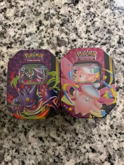 Factory Sealed Pokemon Mega Moonlit Tin Mega Clefable & Gengar (2 Tins) - Image 1