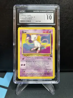 MEW 2000 Pokemon Wizards WOTC Vintage Black Star Promos #8 - CGC 10 - Image 1