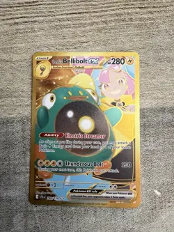 Pokemon TCG Iono's Bellibolt ex - 188/159 - Gold Hyper Rare - Journey Together - Image 1