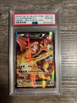 Pokemon Charizard EX Full Art Holo 2016 XY121 Promo Gem Mint Black Star Promo - Image 1