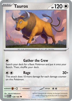 TAUROS 128/165 UC 151 POKEMON REVERSE HOLO NM/M - Image 1