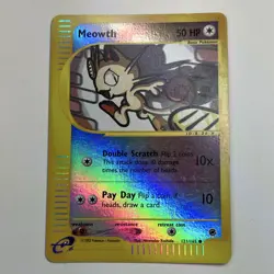 Pokemon Meowth 121/165 Expedition Reverse Holo - Image 1