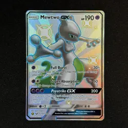 2019 Pokemon MEWTWO GX Hidden Fates Full Art #SV59 Sun & Moon PACK FRESH MINT MT - Image 2