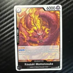 Kouzuki Momonosuke OP16-085 R The Time of Battle Foil English One Piece - Image 1