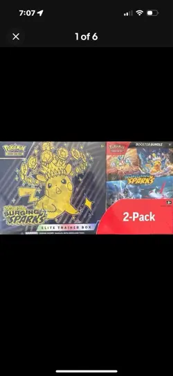 Pokemon TCG Surging Sparks ETB + Booster Bundle Costco 2-Pack Sealed - Image 1