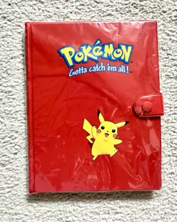 Vintage 1999 Pokemon Pikachu Rare Red Card Binder Brand New NIP HTF SEALED - Image 1