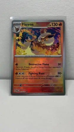 Pokemon TCG Flareon Master Ball Reverse Holo Card 013/131 Prismatic Evolutions - Image 1